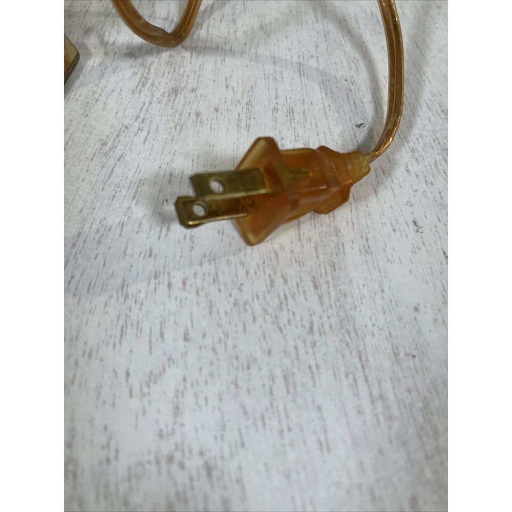 Solid Brass Vintage Electric Window Pane 9 Inch Candle Christmas or Decoration - Picture 7 of 9